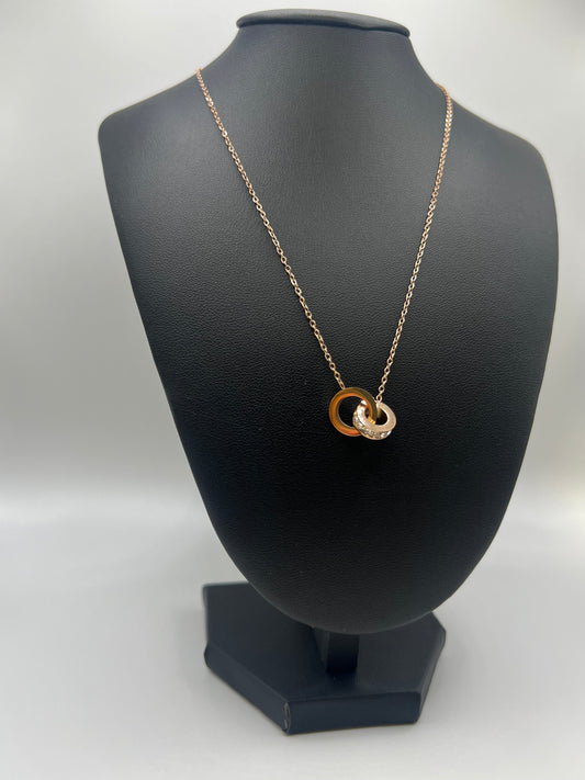 Elegantes 3-teiliges Edelstahl-Schmuckset für Damen – Halskette & Ohrringe mit doppelter römischer Zahlen-Gravur